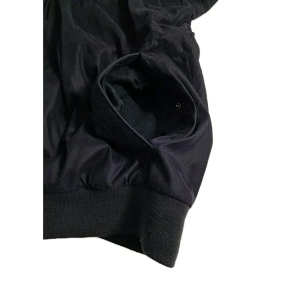 Weatherproof Vintage Bomber Jacket Men's XL Black Fleece Lined Coat Harrington - Picture 4 of 9